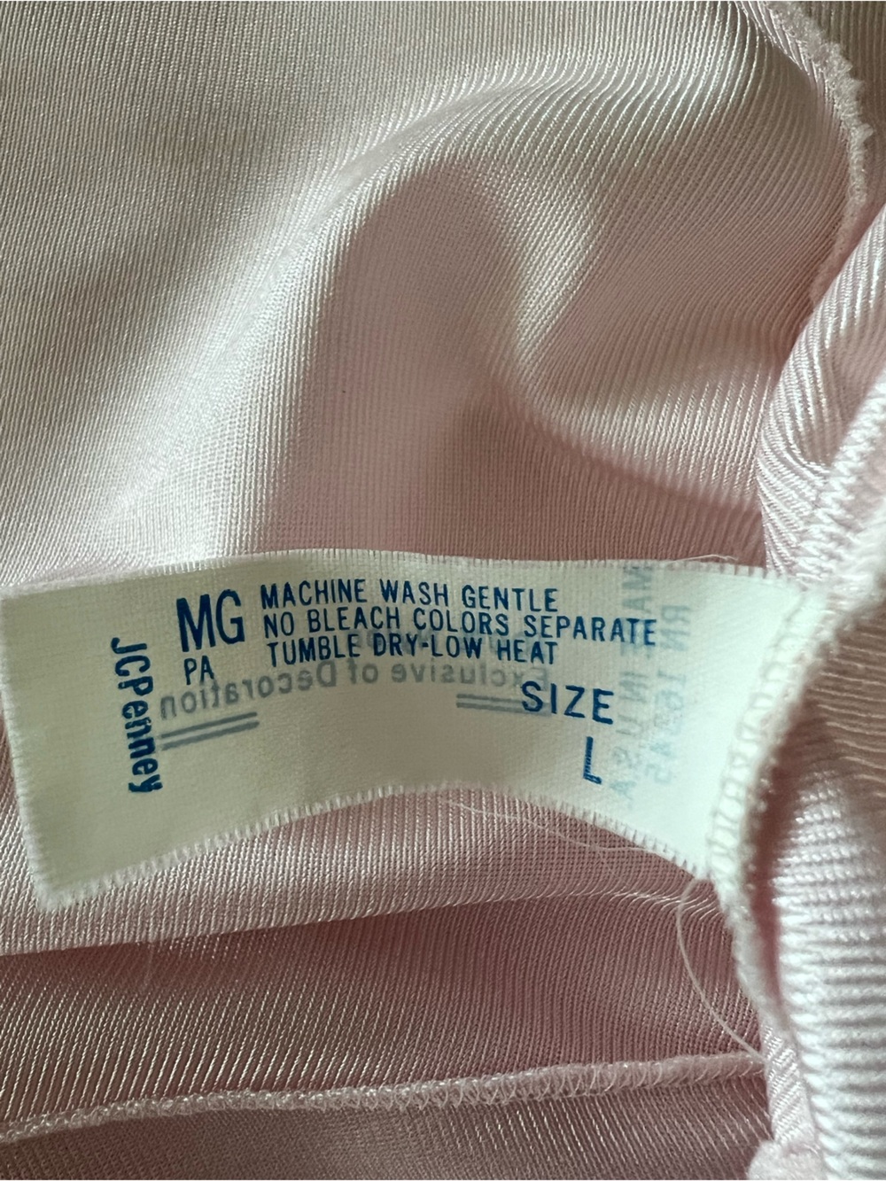 Vtg JC Penny Nightgown Women Large Pink Long Dress Lace Babydoll Coquette USA - Picture 12 of 14